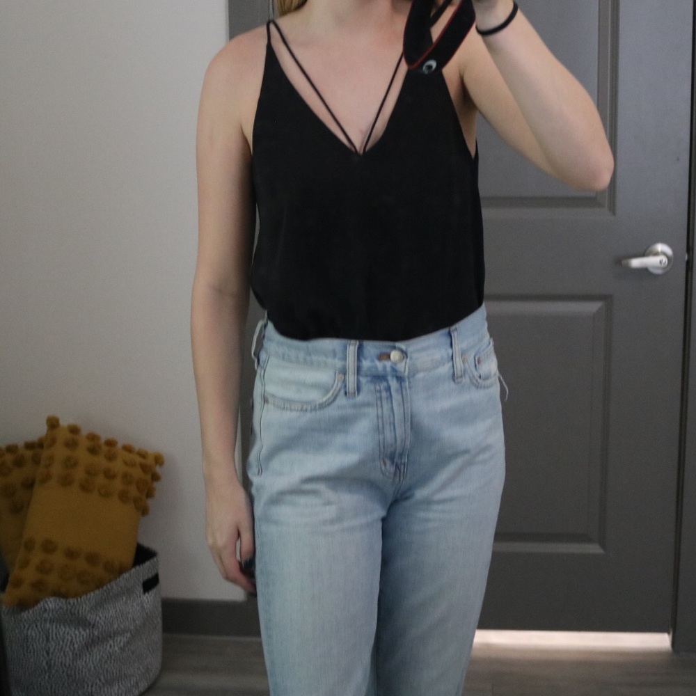 Topshop straps black cami